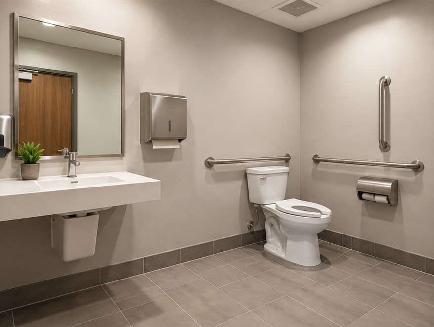 Home Doctor Construction project photography related to Commercial Accessible Restroom Planning